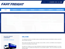 Tablet Screenshot of fahyfreight.com